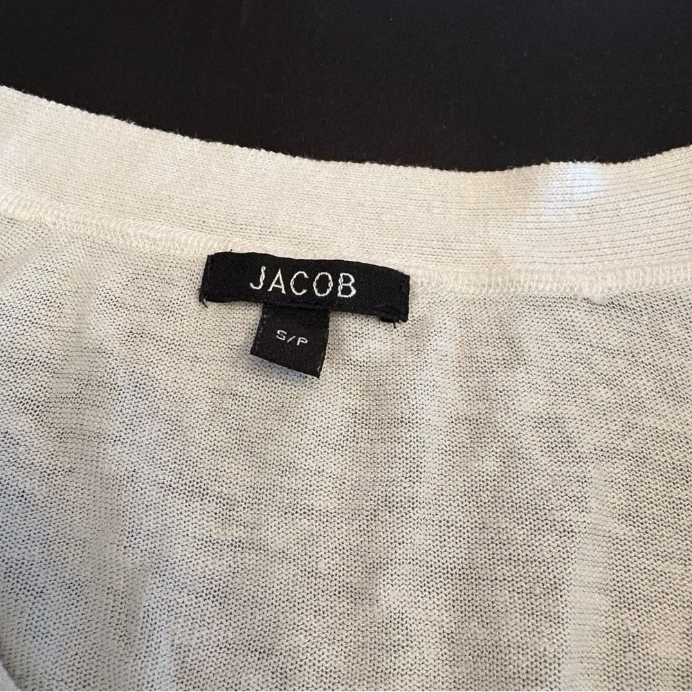 Vintage White Button-Up Cropped Cardigan - Picture 3 of 3